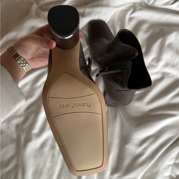 Franco Sarto Dark Brown Heeled Boots - Picture 5 of 5